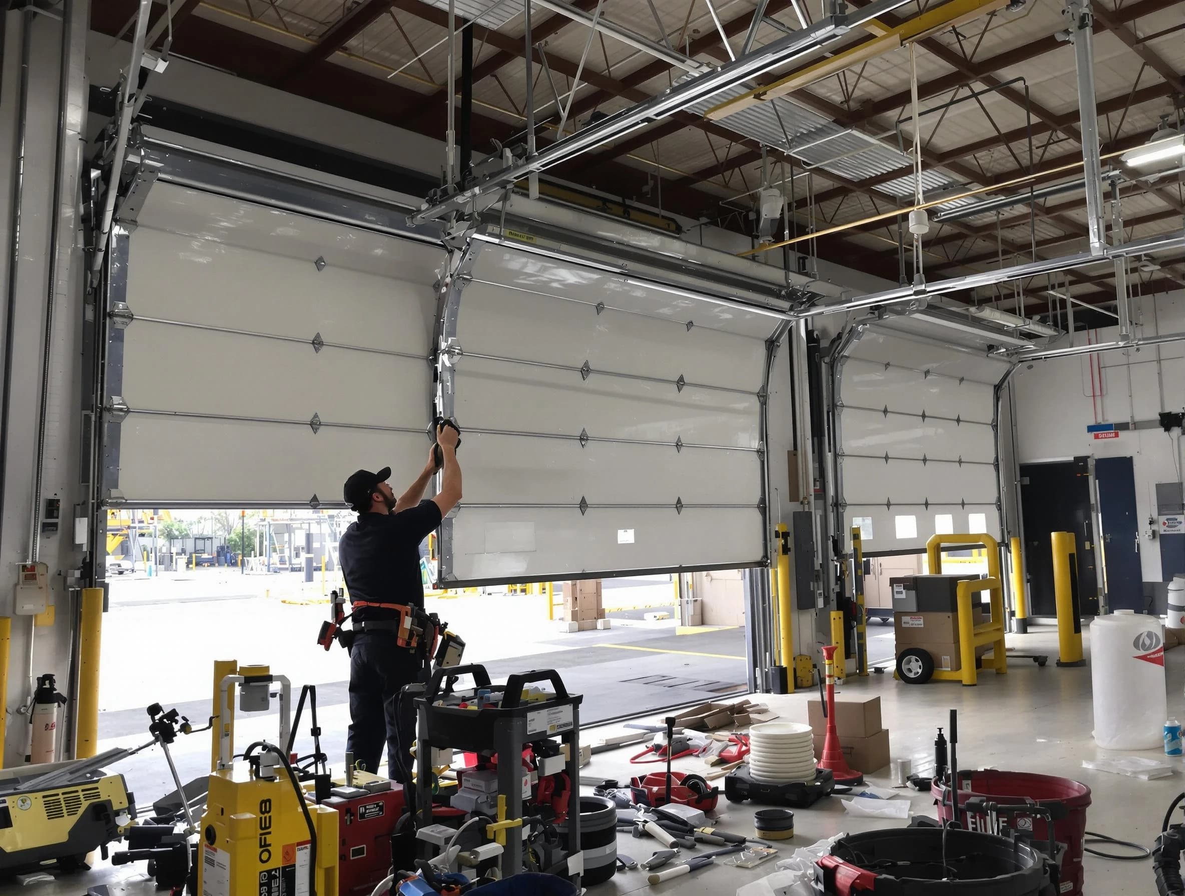 Murfreesboro Garage Door Repair technician performing commercial garage door repair in Murfreesboro