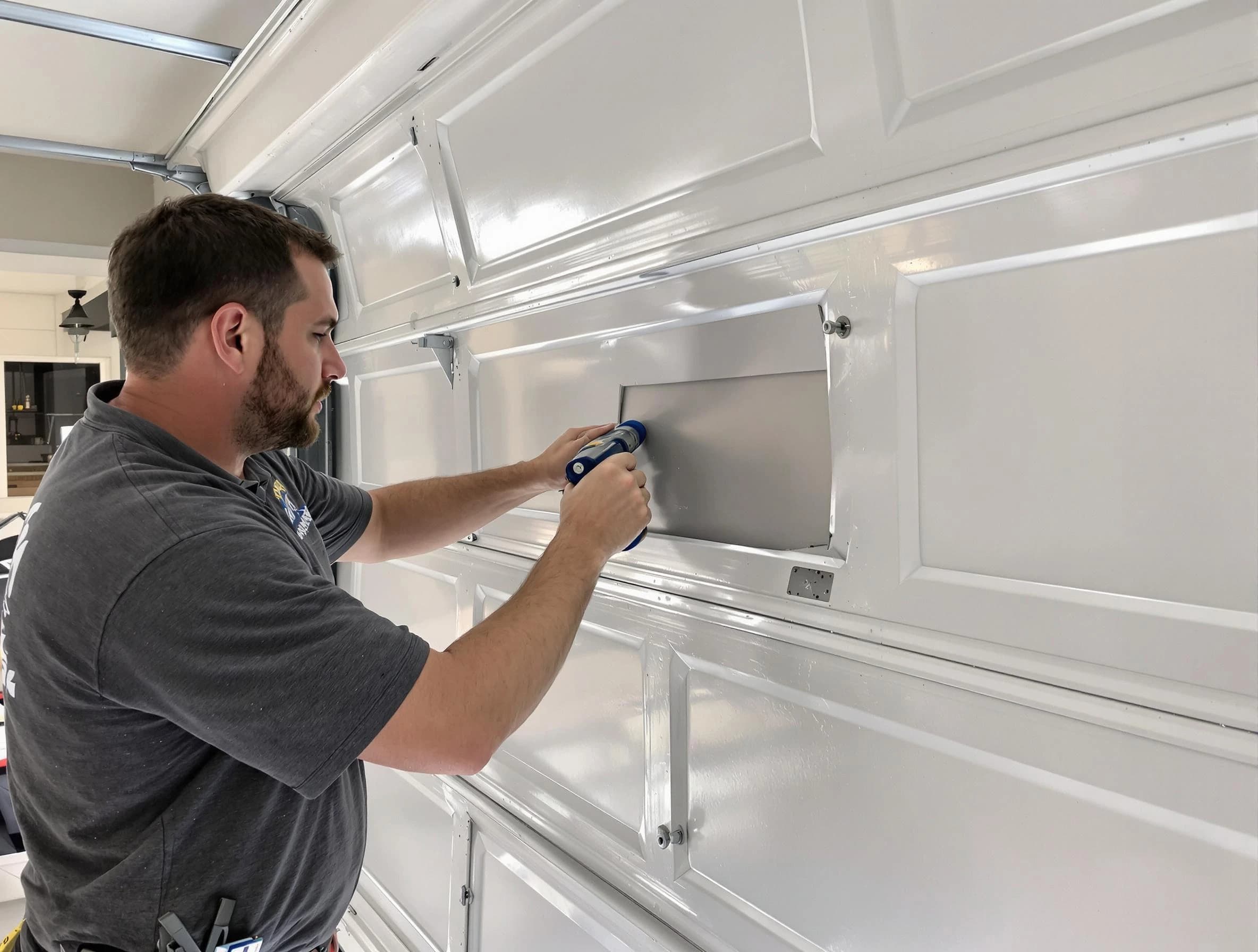 Garage door panel repair by Murfreesboro Garage Door Repair in Murfreesboro