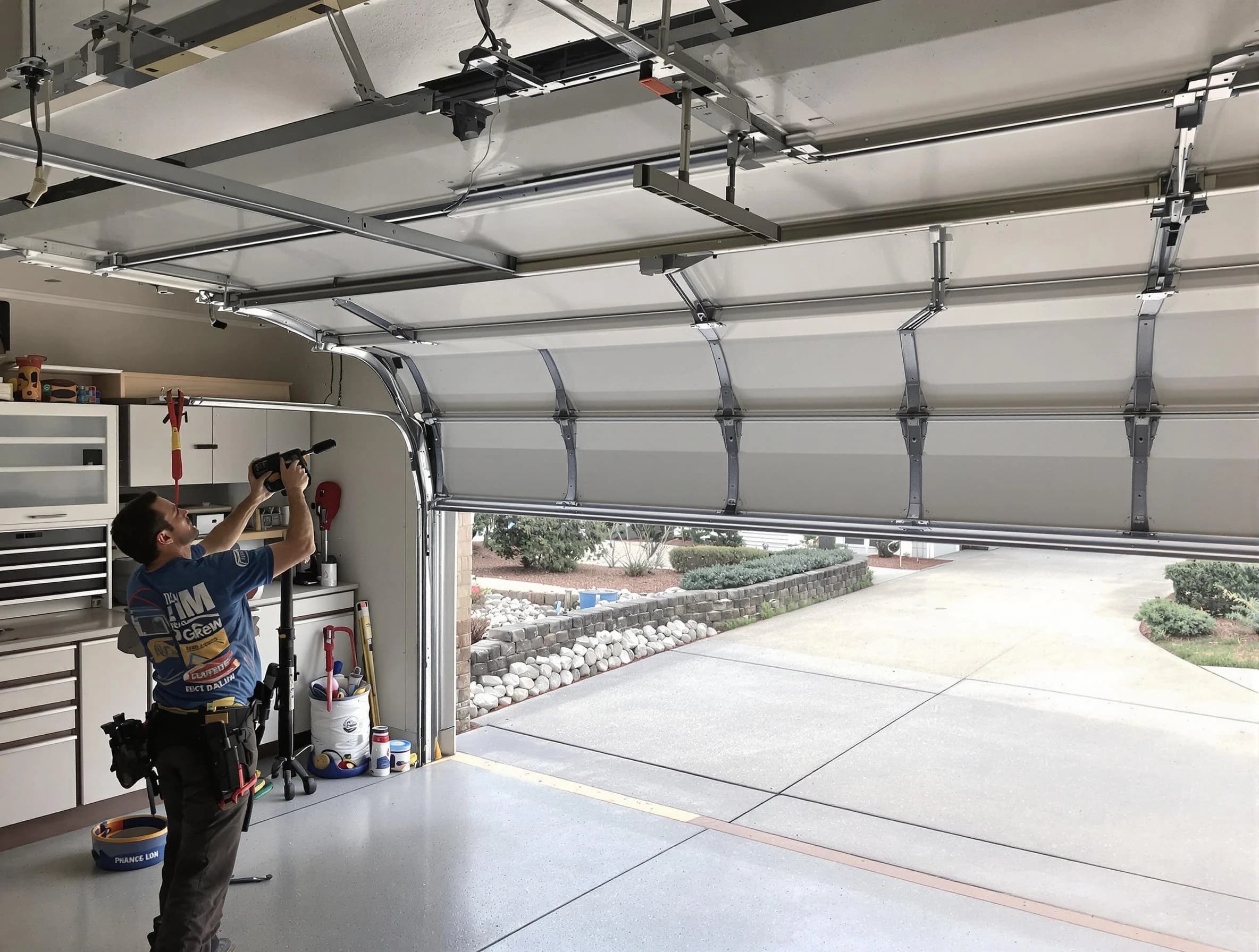 Garage door track repair service by Murfreesboro Garage Door Repair in Murfreesboro