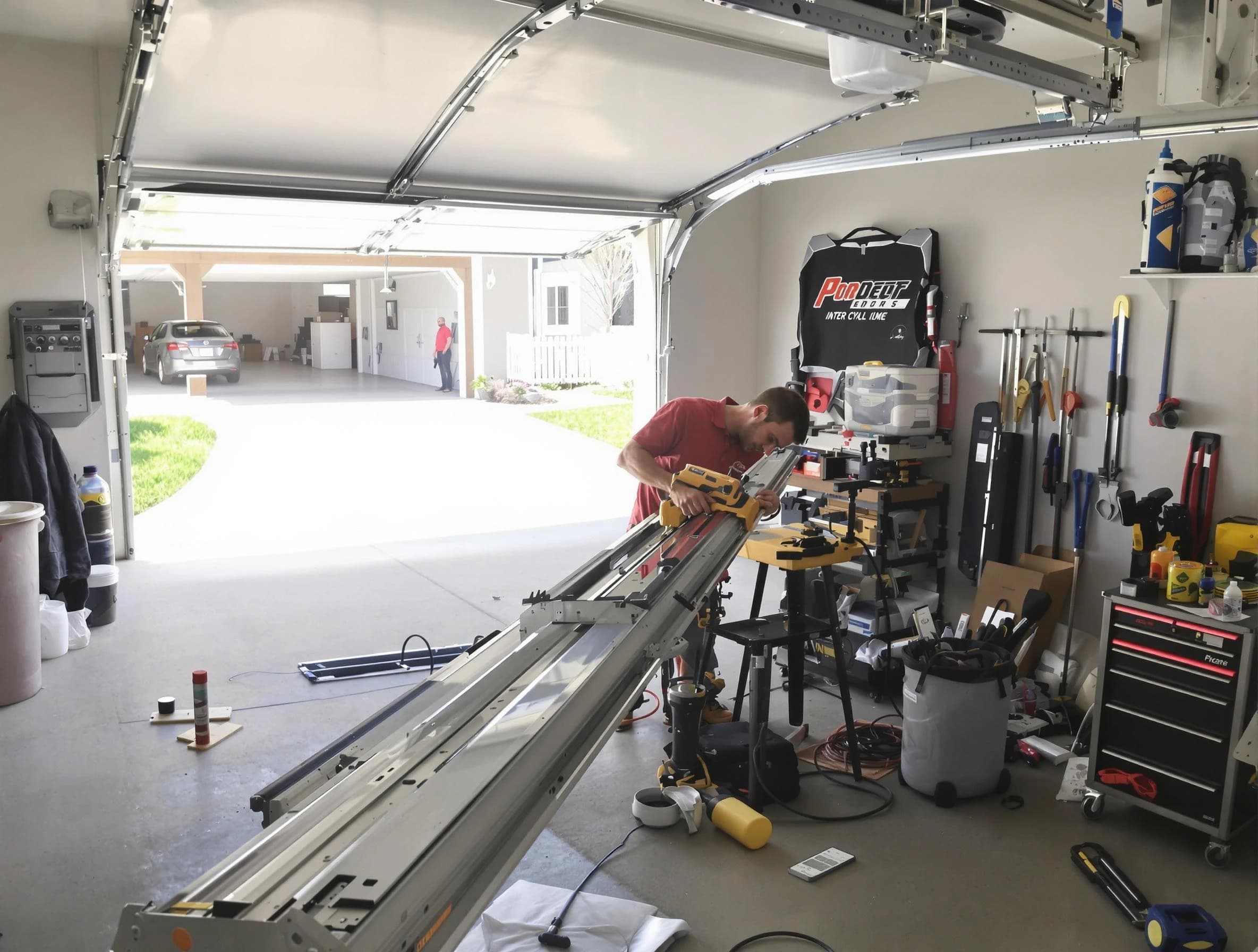 Murfreesboro Garage Door Repair expert performing track repair in Murfreesboro