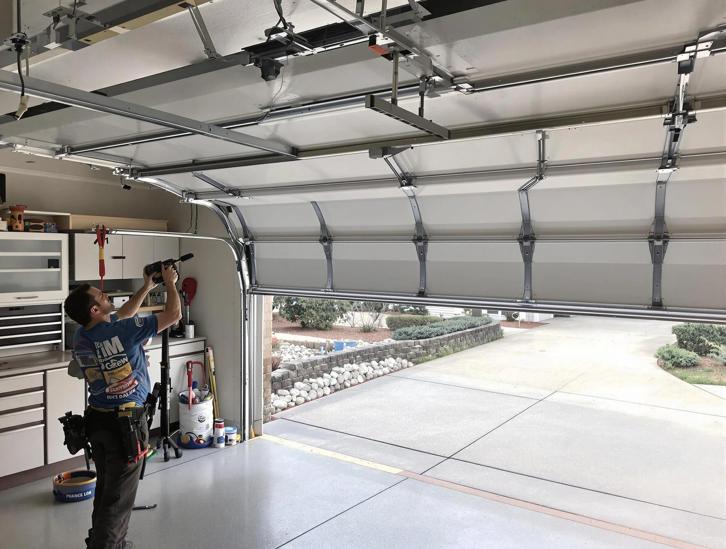 Garage door track repair service by Murfreesboro Garage Door Repair in Murfreesboro